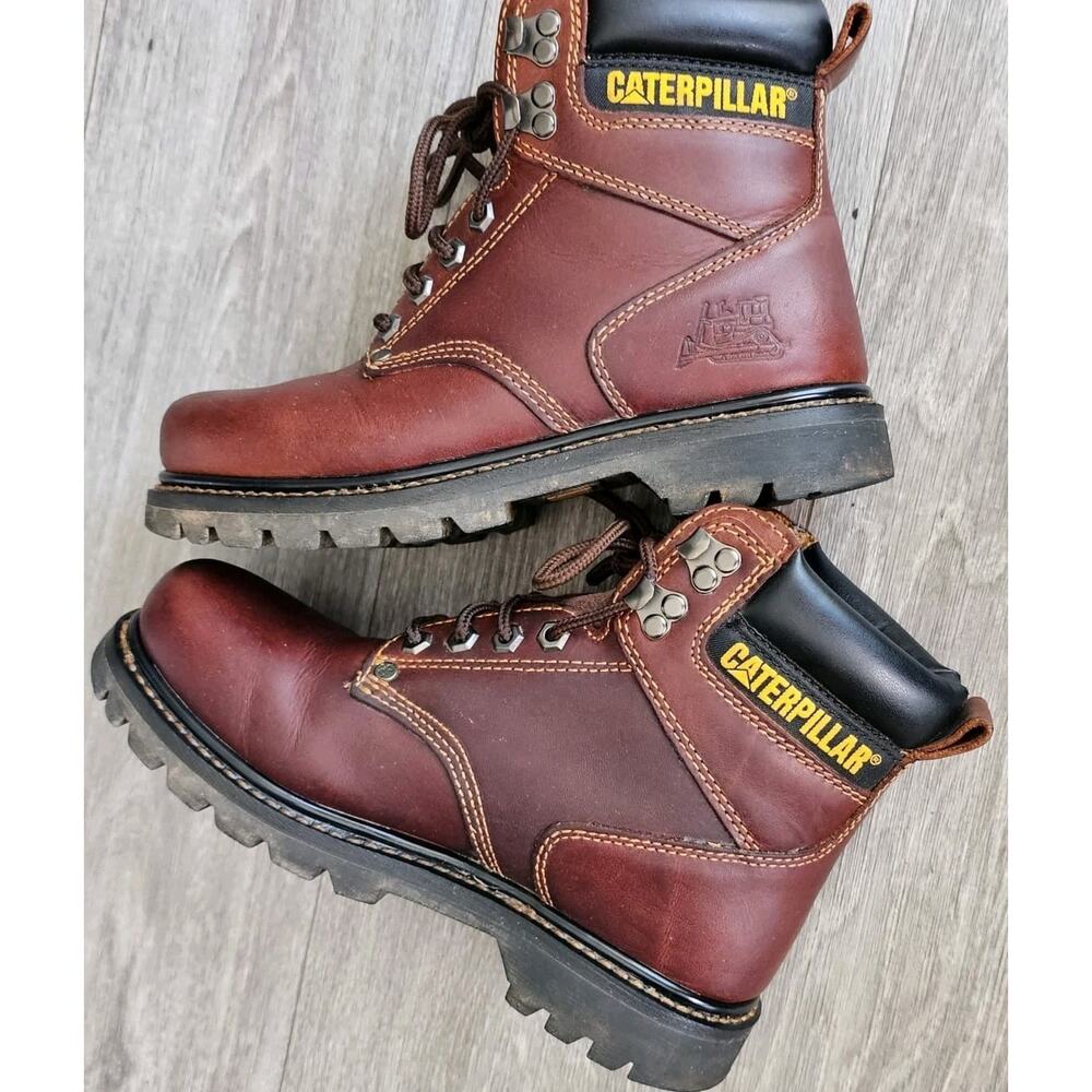 Caterpillar CAT Second Shift Work Boot 6" Men’s US 7 Soft Toe Tan P72365